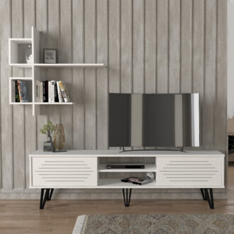 Alternative view of Σύνθεση τηλεόρασης Salerno Megapap χρώμα λευκό 180x35x51εκ.