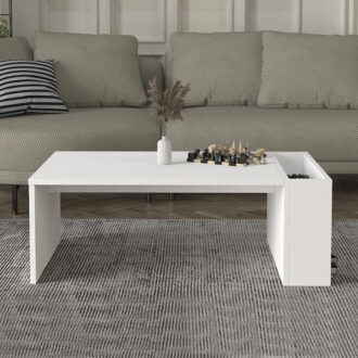 Alternative view of Τραπεζάκι σαλονιού View Megapap χρώμα λευκό 95x50x34εκ.