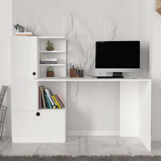 Alternative view of Γραφείο εργασίας Domingo Megapap χρώμα λευκό 149,5x60x120εκ.