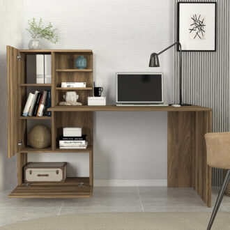 Alternative view of Γραφείο εργασίας Domingo Megapap χρώμα καρυδί 149,5x60x120εκ.