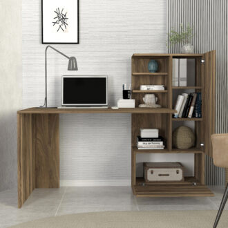 Alternative view of Γραφείο εργασίας Merino Megapap χρώμα καρυδί 149,5x61,8x120εκ.