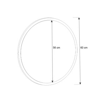 Alternative view of Καθρέπτης τοίχου Glob Μegapap χρώμα λευκό 59x2x59εκ.