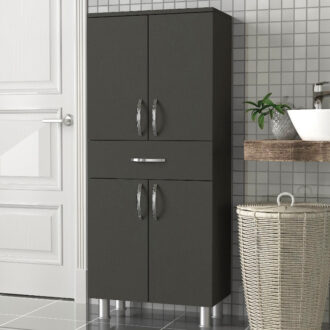 Alternative view of Ντουλάπι κουζίνας - μπάνιου Montana Megapap χρώμα ανθρακί 59,4x31,5x140εκ.