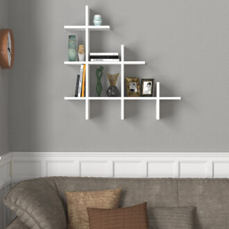 Alternative view of Ραφιέρα τοίχου Juke Megapap χρώμα λευκό 81,8x18x80εκ.