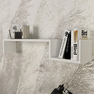 Alternative view of Ραφιέρα τοίχου Happy Megapap χρώμα λευκό 87,4x14,5x14,5εκ.