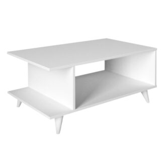 Alternative view of Τραπεζάκι σαλονιού Titus Megapap χρώμα λευκό 100x60x45εκ.