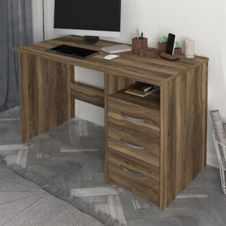 Alternative view of Γραφείο εργασίας Eldoris Megapap χρώμα καρυδί 120x60x75εκ.