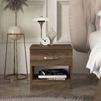 Alternative view of Κομοδίνο Lube Megapap χρώμα καρυδί 40x28,2x40εκ.