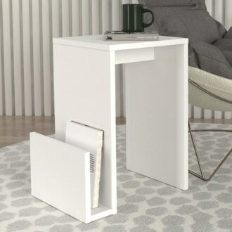 Τραπεζάκι βοηθητικό Regnar Megapap χρώμα λευκό  43,1x33,5x52εκ.