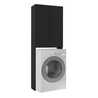 Έπιπλο πλυντηρίου Romme Megapap χρώμα μαύρο 65x27,1x180εκ.