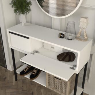 Alternative view of Κονσόλα με καθρέπτη Suzy Megapap χρώμα λευκό 90x29,6x76εκ.
