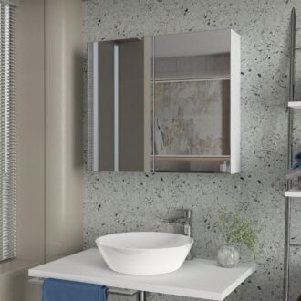 Alternative view of Καθρέπτης μπάνιου Binary Μegapap χρώμα λευκό 75x17,2x65εκ.