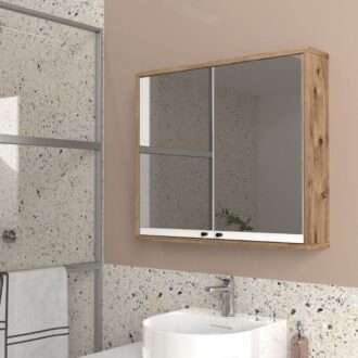 Alternative view of Καθρέπτης μπάνιου Lilian Μegapap χρώμα atlantic pine 75x14,6x65εκ.