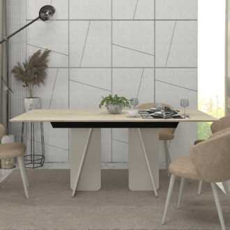 Alternative view of Τραπέζι Sevilla Megapap χρώμα sandstone - travertine 180x90x75εκ.