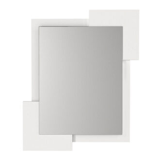 Alternative view of Καθρέπτης τοίχου Selinos Μegapap χρώμα λευκό 65x2,2x85εκ.