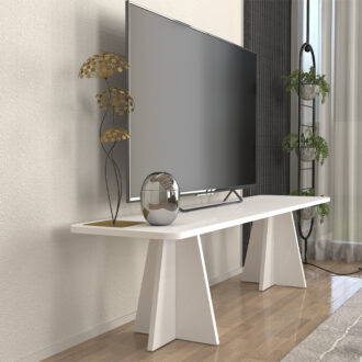 Alternative view of Έπιπλο τηλεόρασης Sugar Megapap χρώμα λευκό 150x29,6x36,8εκ.