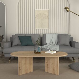 Alternative view of Τραπεζάκι σαλονιού Cortado Megapap χρώμα sapphire oak 120x60x39,6εκ.