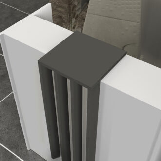 Alternative view of Γραφείο υποδοχής - reception Hola Megapap χρώμα λευκό - ανθρακί 93,6x45,2x110,3εκ.