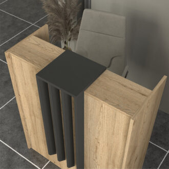 Alternative view of Γραφείο υποδοχής - reception Hola Megapap χρώμα sepet oak - ανθρακί 93,6x45,2x110,3εκ.