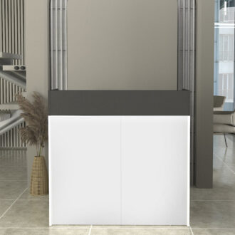 Alternative view of Γραφείο υποδοχής - reception Wilko Megapap με LED χρώμα λευκό - ανθρακί 113,6x42x110εκ.