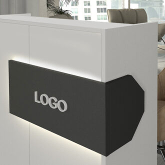 Alternative view of Γραφείο υποδοχής - reception Aloha Megapap με LED χρώμα λευκό - ανθρακί 95,5x40x110,3εκ.