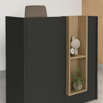 Alternative view of Γραφείο υποδοχής - reception Bonveno Megapap χρώμα ανθρακί - sepet oak 90x43,2x110εκ.