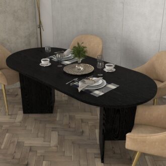 Alternative view of Τραπέζι Cortado Megapap χρώμα sencron black 200x90x74εκ.