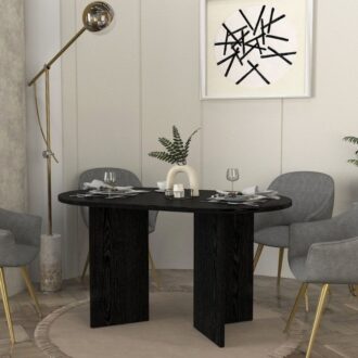 Alternative view of Τραπέζι Cortado Megapap χρώμα sencron black 138x80x75εκ.