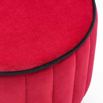 Alternative view of Σκαμπώ Rose Megapap βελούδινο χρώμα κόκκινο 40x40x40εκ.