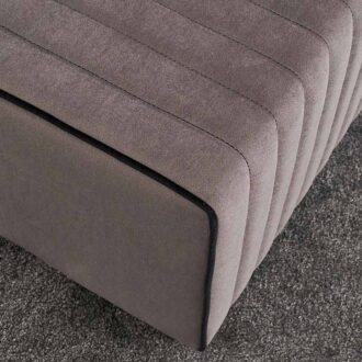 Alternative view of Σκαμπώ Mabel Megapap βελούδινο χρώμα γκρι 80x40x40εκ.