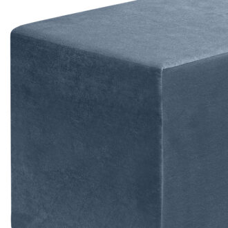 Alternative view of Σκαμπώ April Megapap βελούδινο χρώμα ανθρακί 40x40x40εκ.