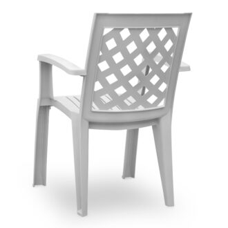 Alternative view of Πολυθρόνα πολυπροπυλενίου Kira Megapap χρώμα λευκό 58x52x87εκ.