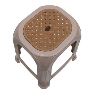 Alternative view of Σκαμπώ πολυπροπυλενίου στοιβαζόμενο Desia Megapap χρώμα μπεζ 35x35x45εκ.