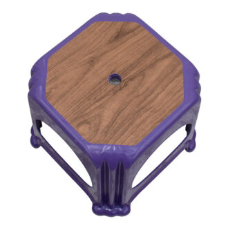 Alternative view of Σκαμπώ πολυπροπυλενίου στοιβαζόμενο Desia Megapap χρώμα μωβ 35x35x32εκ.