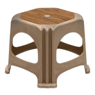 Σκαμπώ πολυπροπυλενίου στοιβαζόμενο Desia Megapap χρώμα μπεζ 35x35x32εκ.