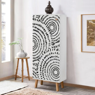 Ντουλάπι κουζίνας/μπάνιου - Παπουτσοθήκη Assiri Megapap χρώμα λευκό 50x38x135εκ.