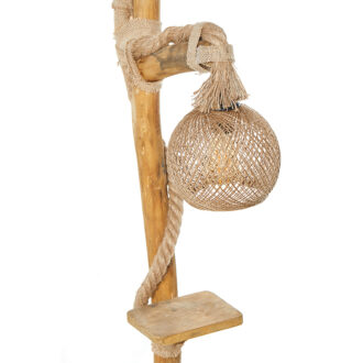 Alternative view of Φωτιστικό δαπέδου Wilfred Megapap ξύλινο χρώμα φυσικό 20x40x140εκ.