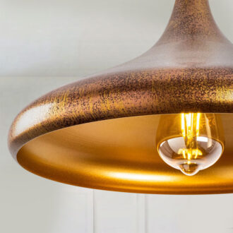 Alternative view of Φωτιστικό οροφής Barek Megapap E27 μεταλλικό μονόφωτο χρώμα bronze Φ34x119εκ.