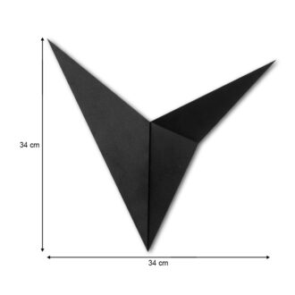 Alternative view of Απλίκα τοίχου Bird Megapap μεταλλική χρώμα μαύρο 34x5x34εκ.