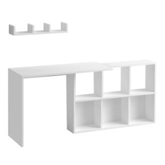 Alternative view of Γραφείο εργασίας Blake Megapap χρώμα λευκό 145x45x74εκ.