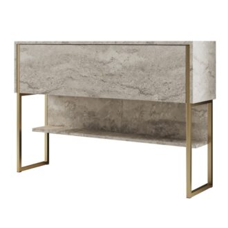 Alternative view of Μπουφές Luxe Megapap χρώμα travertine - χρυσό 120x30x80εκ.