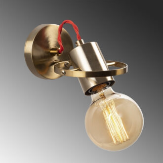 Alternative view of Απλίκα τοίχου Asen Megapap E27 μεταλλική χρώμα χρυσό vintage 12x17x13εκ.