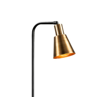 Alternative view of Φωτιστικό δαπέδου Balbin Megapap E27 μεταλλικό χρώμα μαύρο - χρυσό vintage Ø30x120εκ.