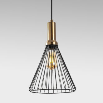 Alternative view of Φωτιστικό οροφής Mentor Megapap E27 μεταλλικό μονόφωτο χρώμα μαύρο Ø24x140εκ.