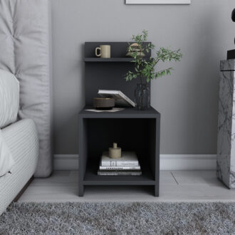 Alternative view of Κομοδίνο Ulman Megapap χρώμα ανθρακί 35x37x72εκ.