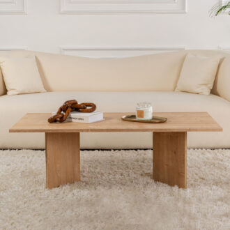 Alternative view of Τραπεζάκι σαλονιού Sabin Megapap χρώμα sapphire oak 119x60x40εκ.