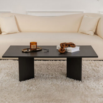 Alternative view of Τραπεζάκι σαλονιού Sabin Megapap χρώμα black wood 119x60x40εκ.