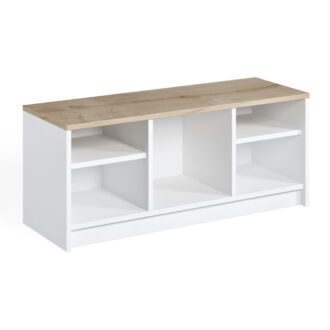 Alternative view of Παπουτσοθήκη London Megapap χρώμα λευκό - sapphire oak 100x35x40εκ.