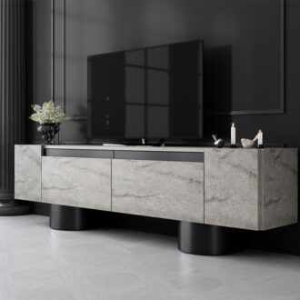 Έπιπλο τηλεόρασης Haven Megapap χρώμα travertine 180x30x50εκ.