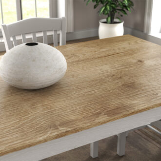 Alternative view of Τραπέζι Fira Megapap χρώμα λευκό - φυσικό οξιάς 180x90x78εκ.